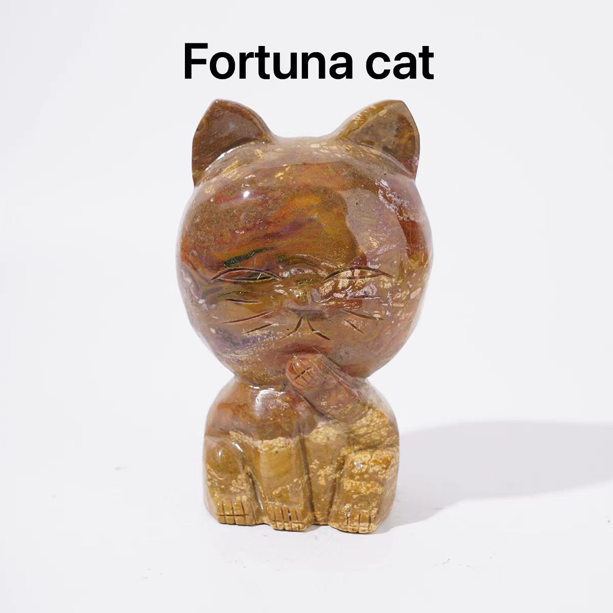 Fortunacat Camel Natural Ocean Jasper Crystal annials