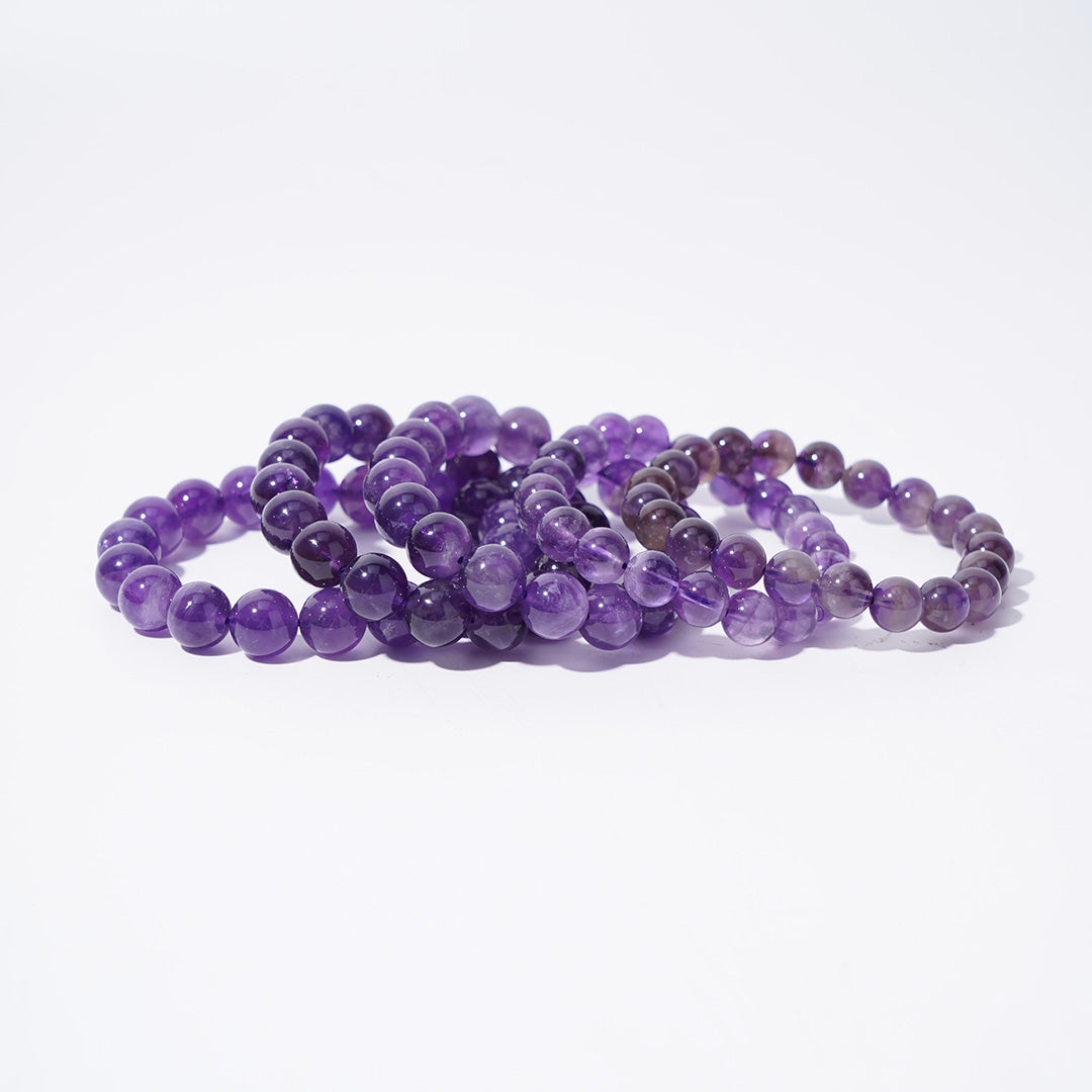 Amethyst crystal bracelets 7mm 10mm 13mm