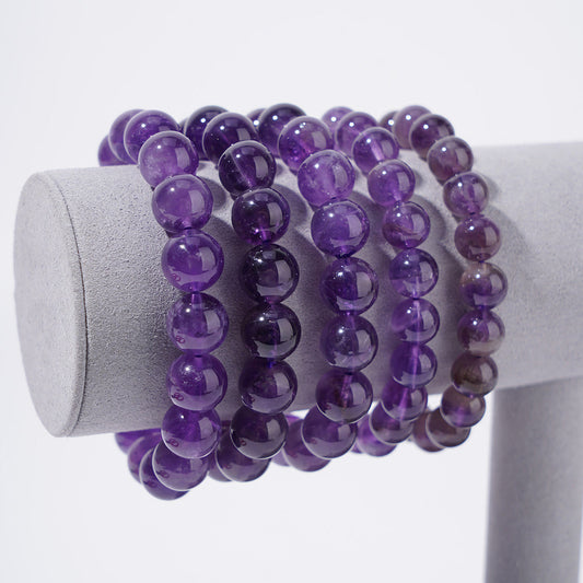 Amethyst crystal bracelets 7mm 10mm 13mm