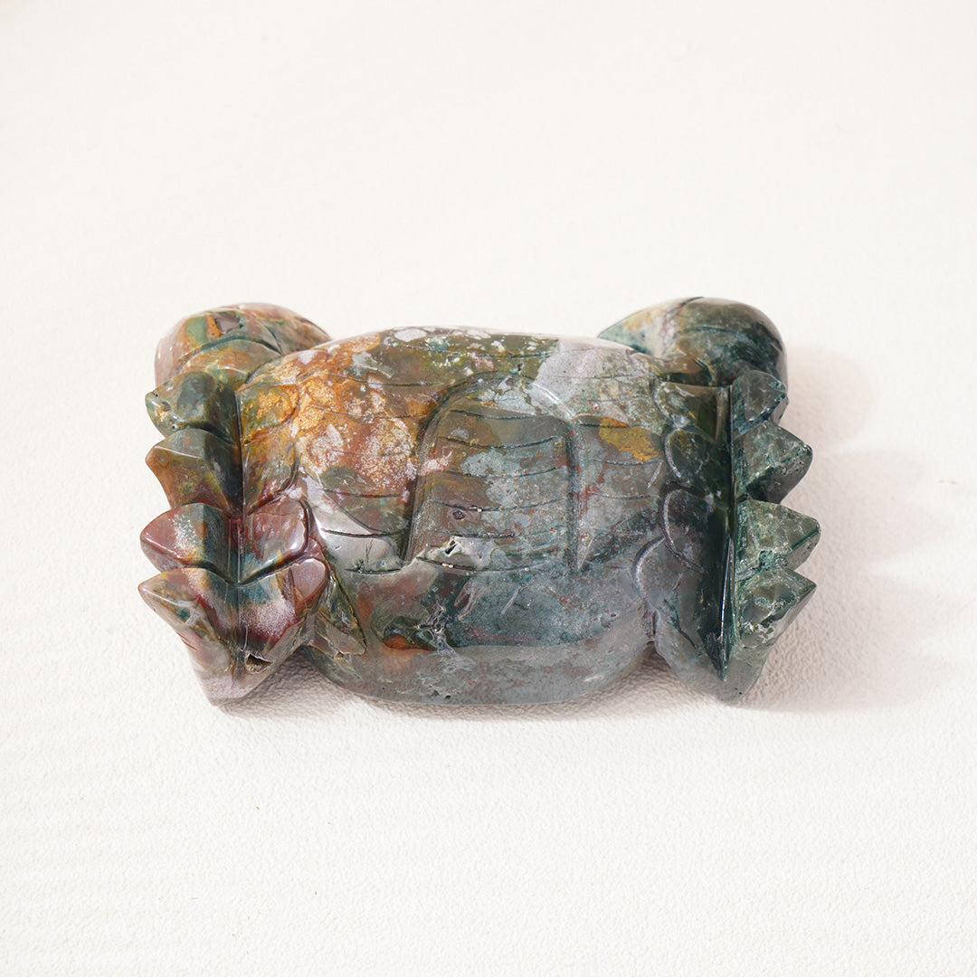 Big Crab Carving Ocean Jasper