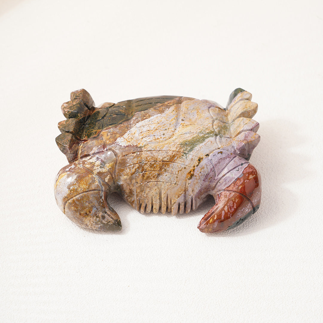 Big Crab Carving Ocean Jasper