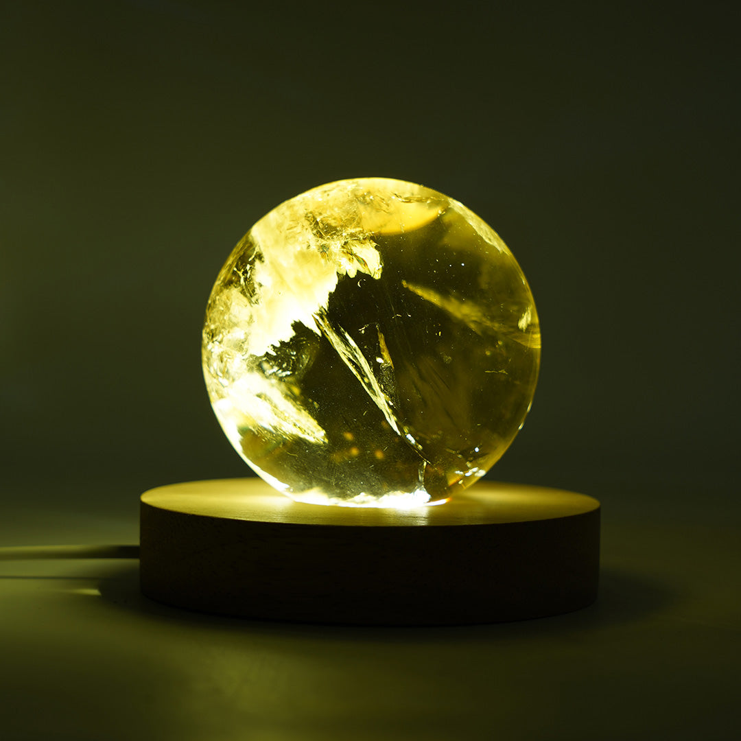 High end Natural Clear Citrine Crystal Sphere
