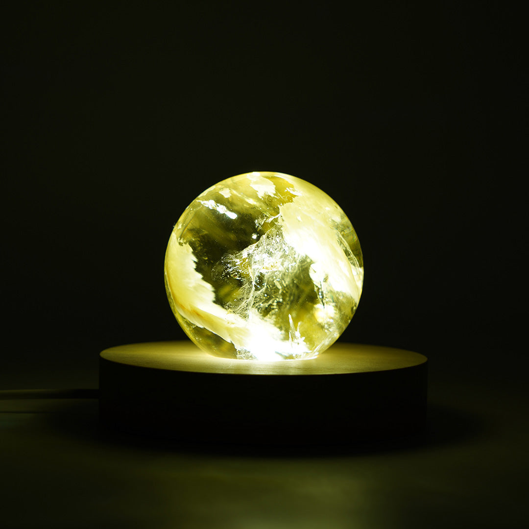 High end Natural Clear Citrine Crystal Sphere