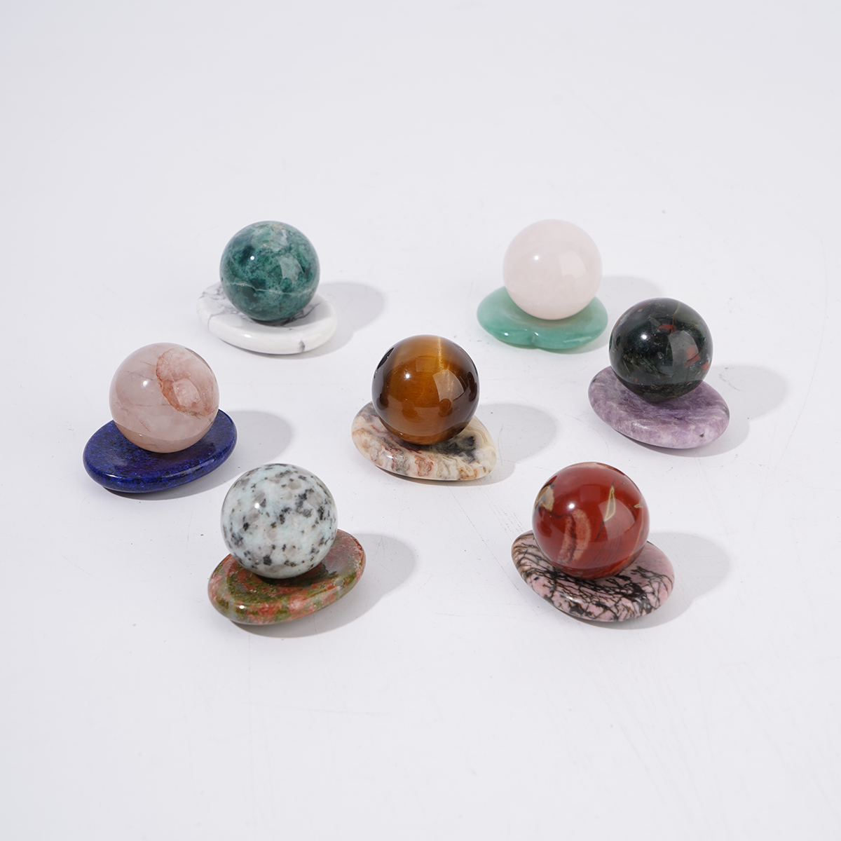 7 Chakra Mini Crystals Spheres And Bowls