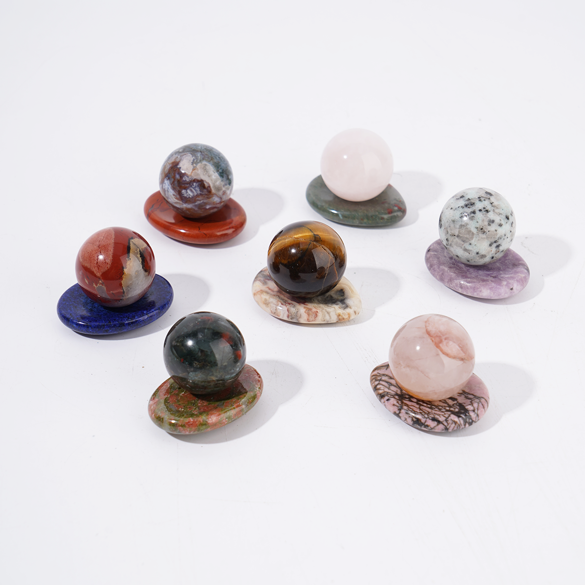 7 Chakra Mini Crystals Spheres And Bowls