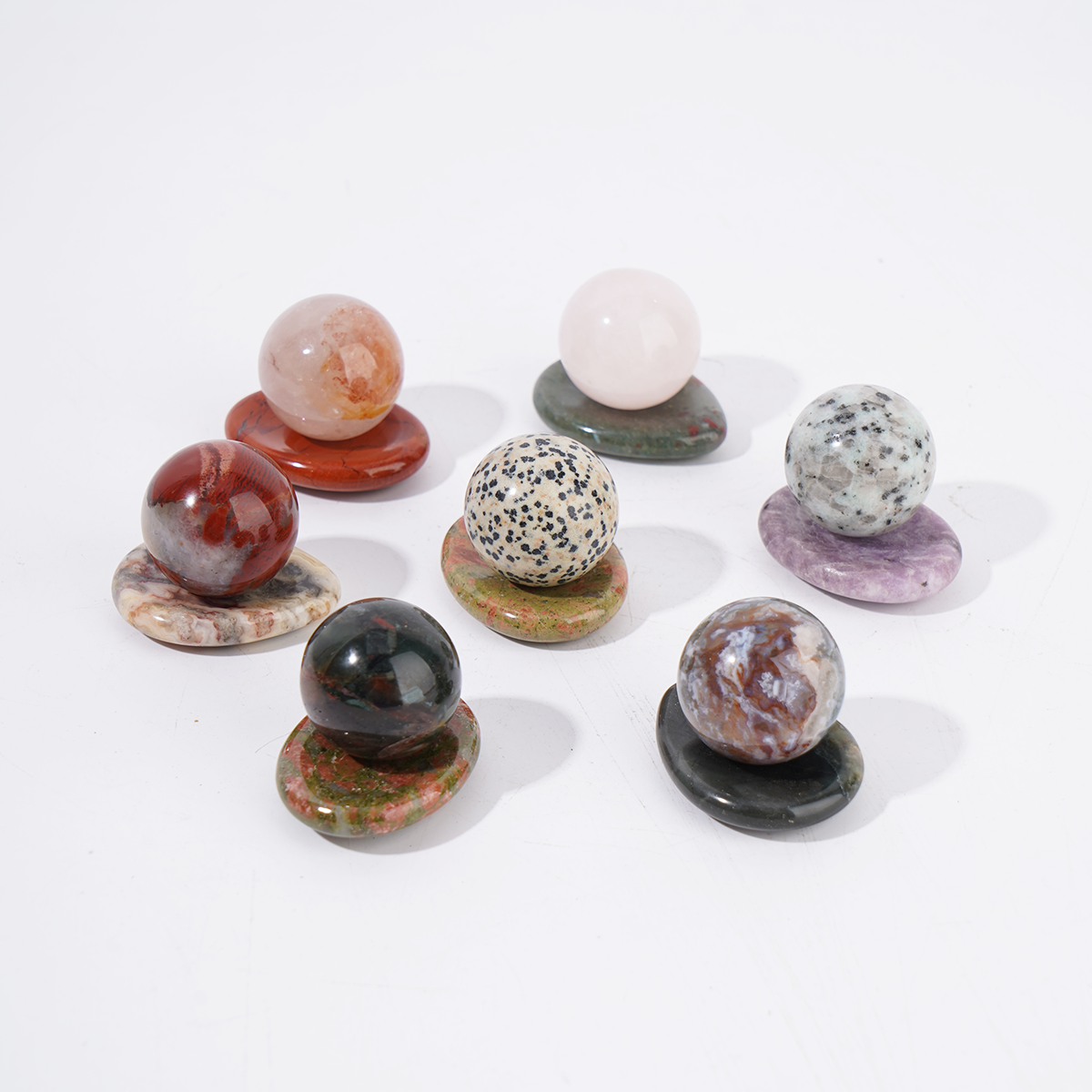 7 Chakra Mini Crystals Spheres And Bowls