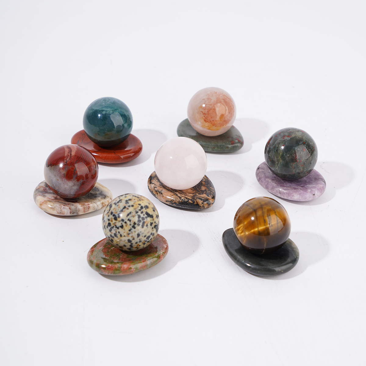 7 Chakra Mini Crystals Spheres And Bowls