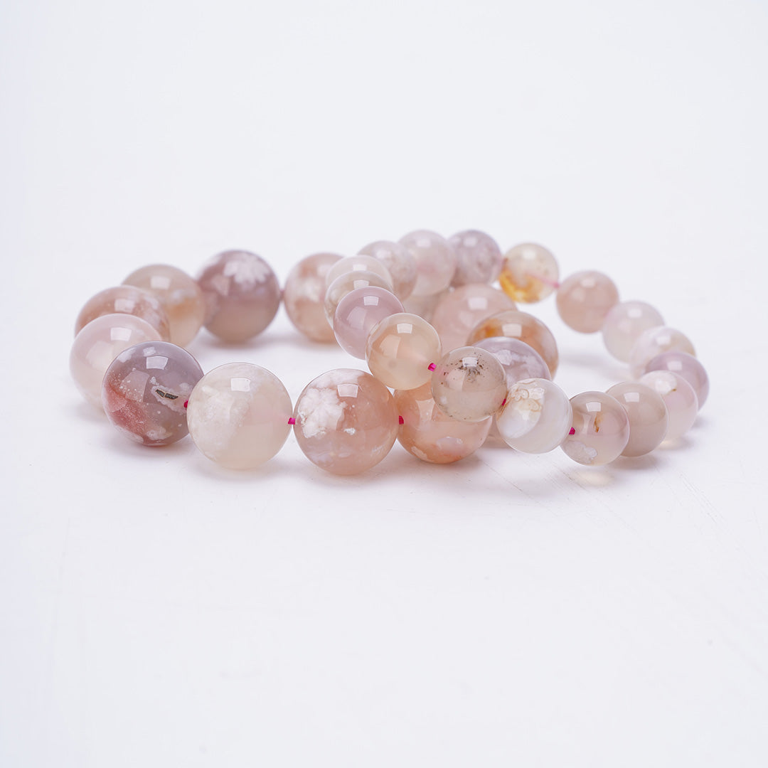 Flower Agate Bracelet 7mm 10mm 13mm