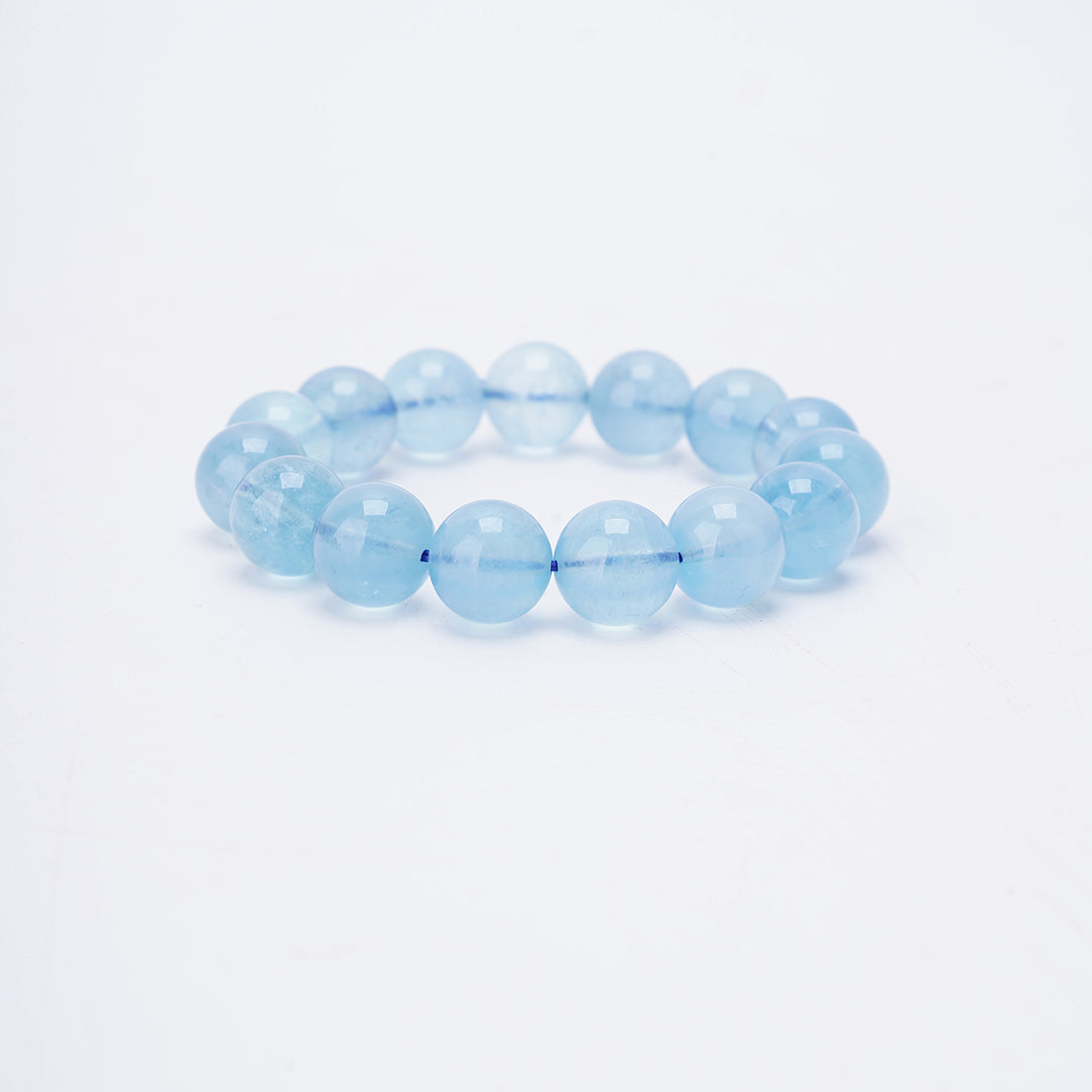 Aquamarine Crystals bracelets 6mm 10mm 13mm
