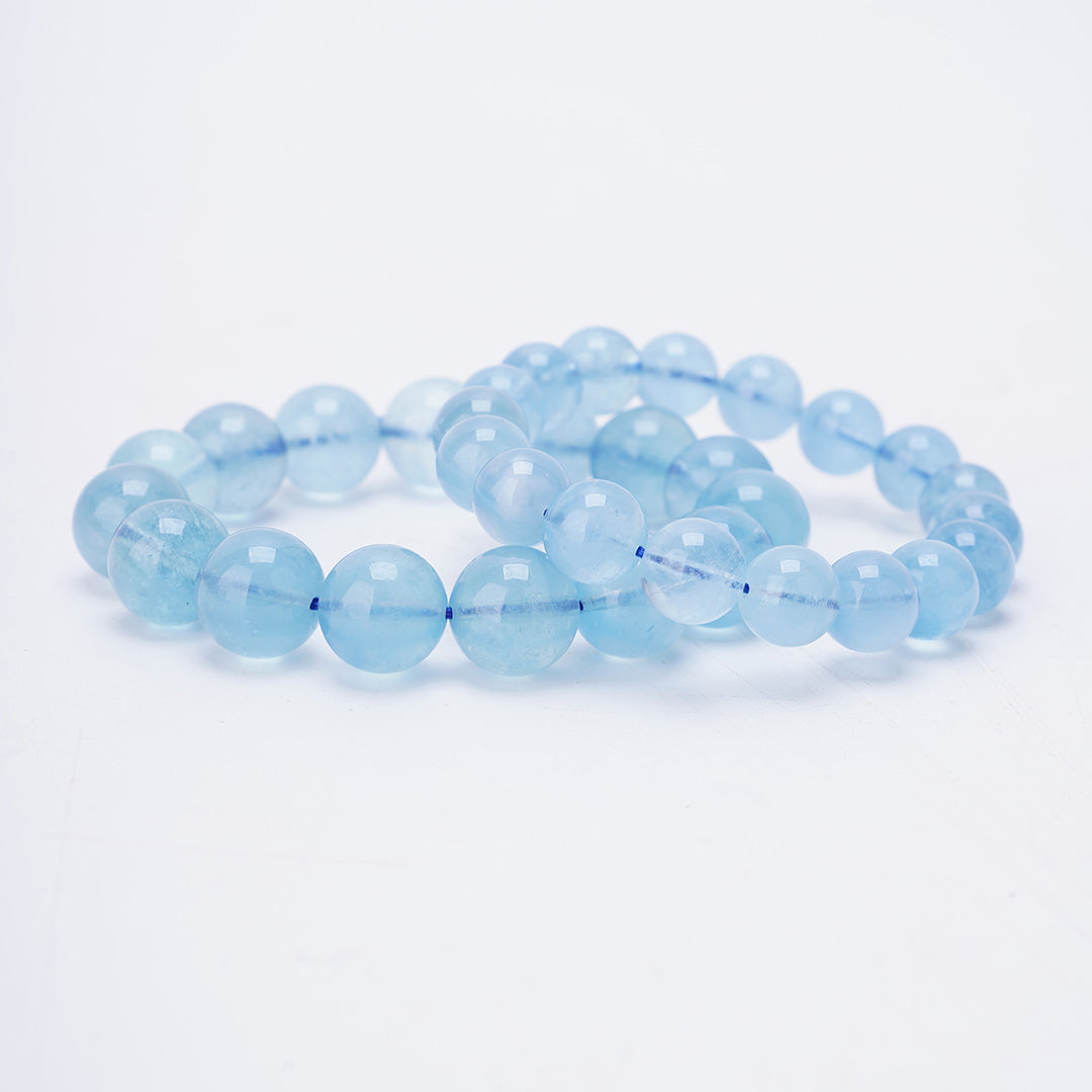 Aquamarine Crystals bracelets 6mm 10mm 13mm