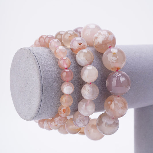 Flower Agate Bracelet 7mm 10mm 13mm