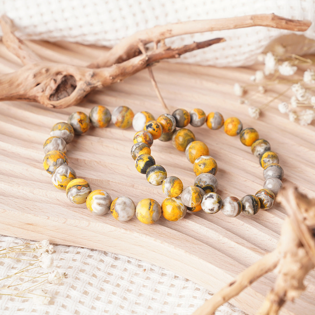 Bumblebee Stone Bracelets 7mm 9mm 11mm