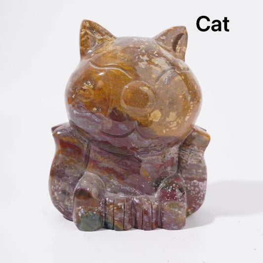 Triceratops Seahorse Ocean Jasper crystal animals