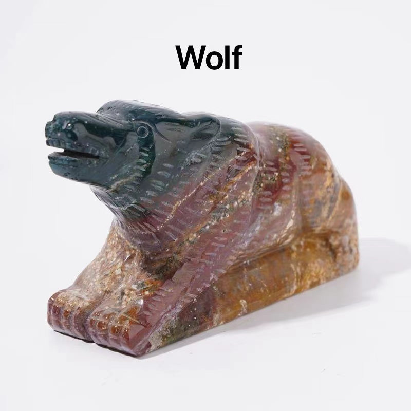 Triceratops Seahorse Ocean Jasper crystal animals