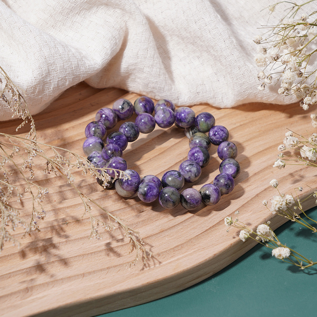 Charoite Bracelets 10mm 11mm 12mm 13mm