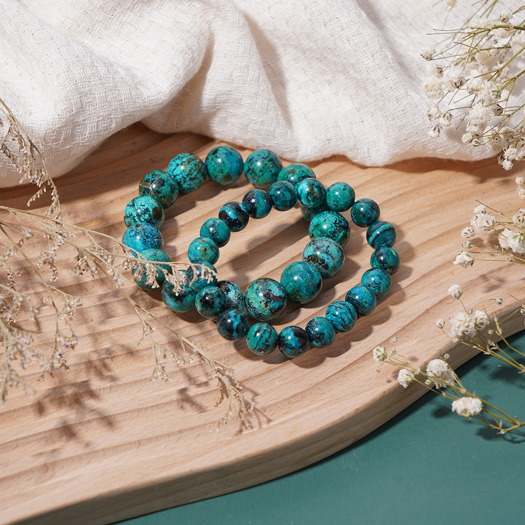 Chrysocolla Bracelets 8mm 10mm 12mm