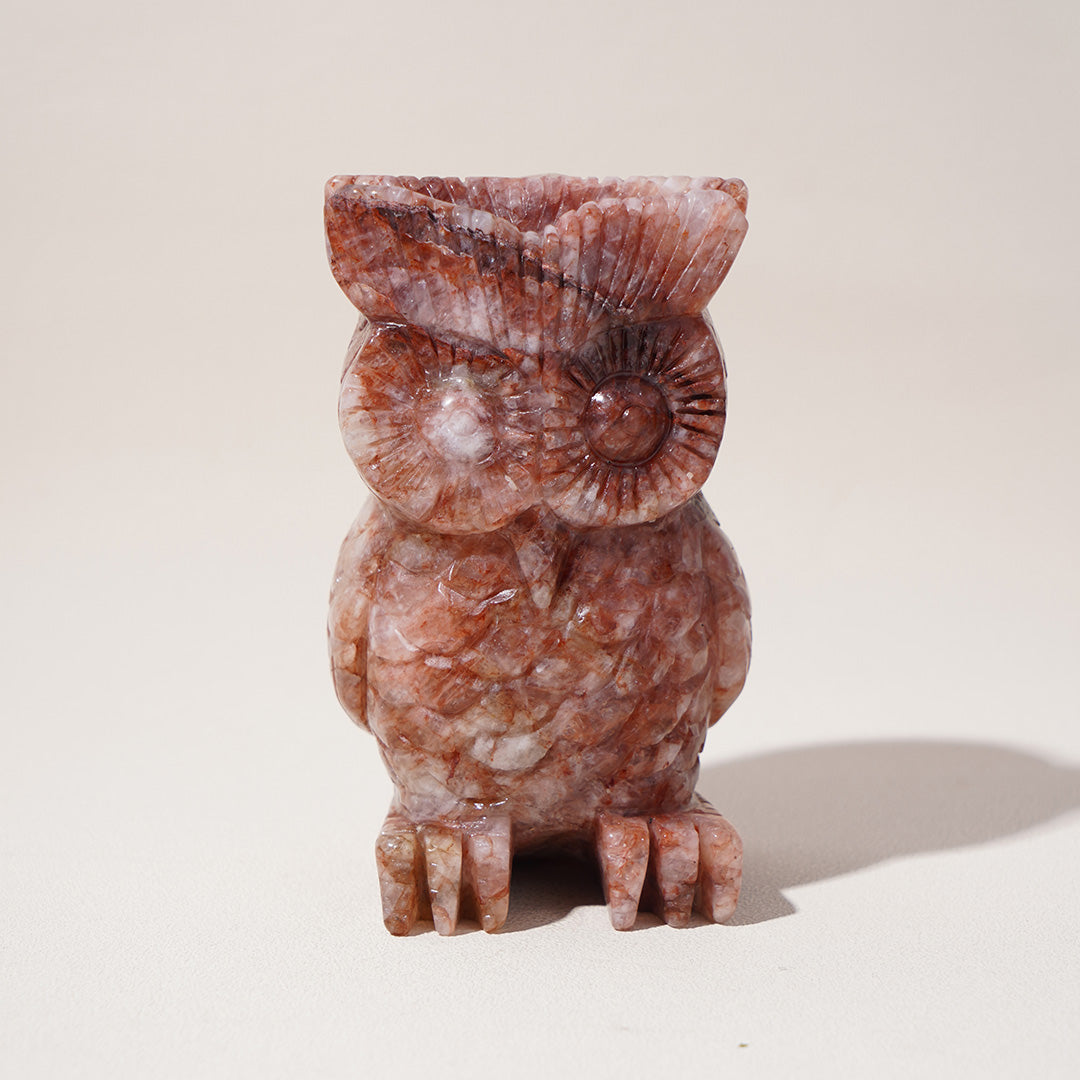 Fire Quartz Owl
