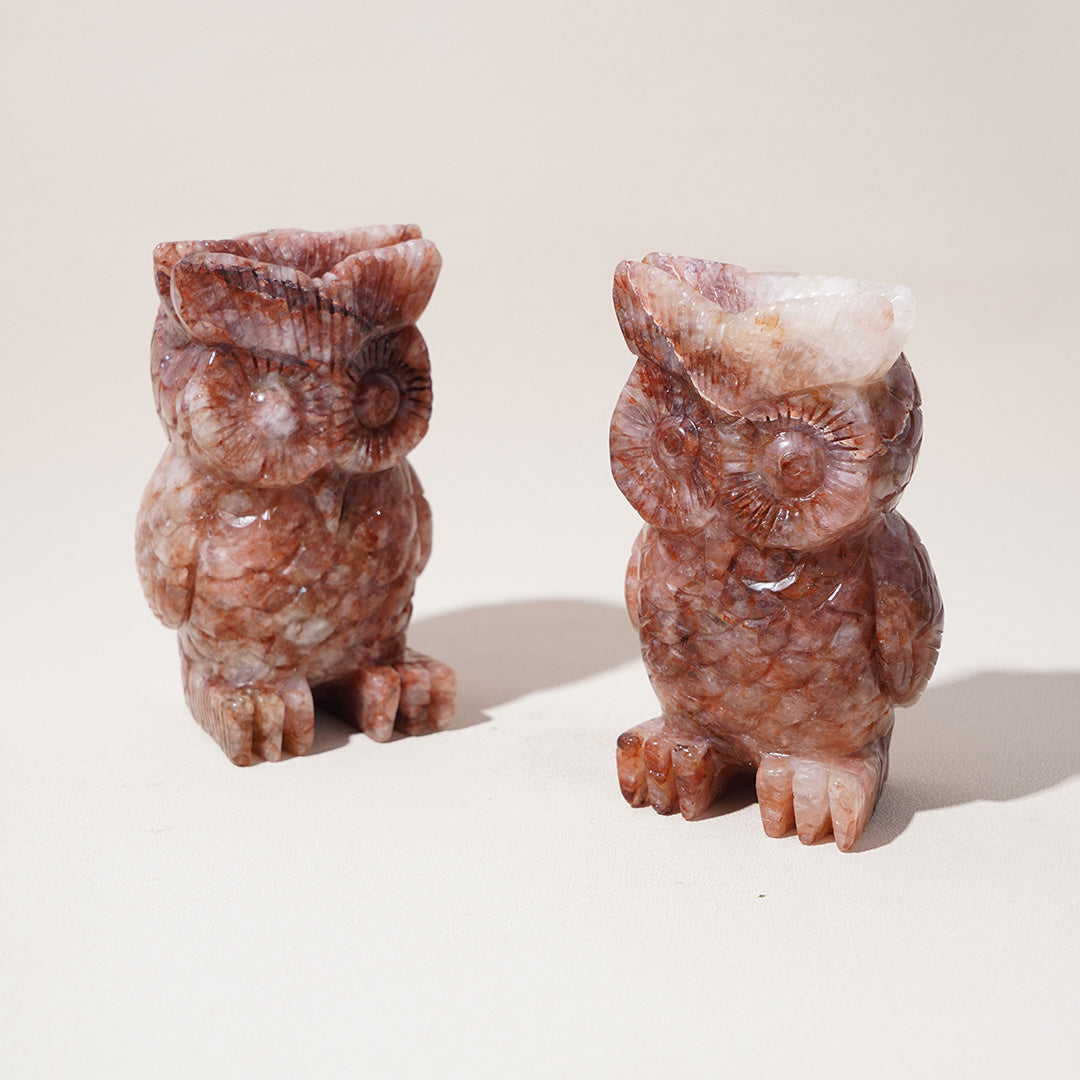 Fire Quartz Owl