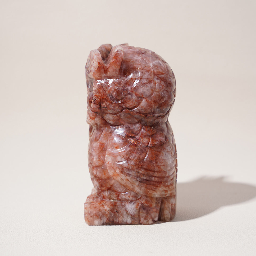 Fire Quartz Owl