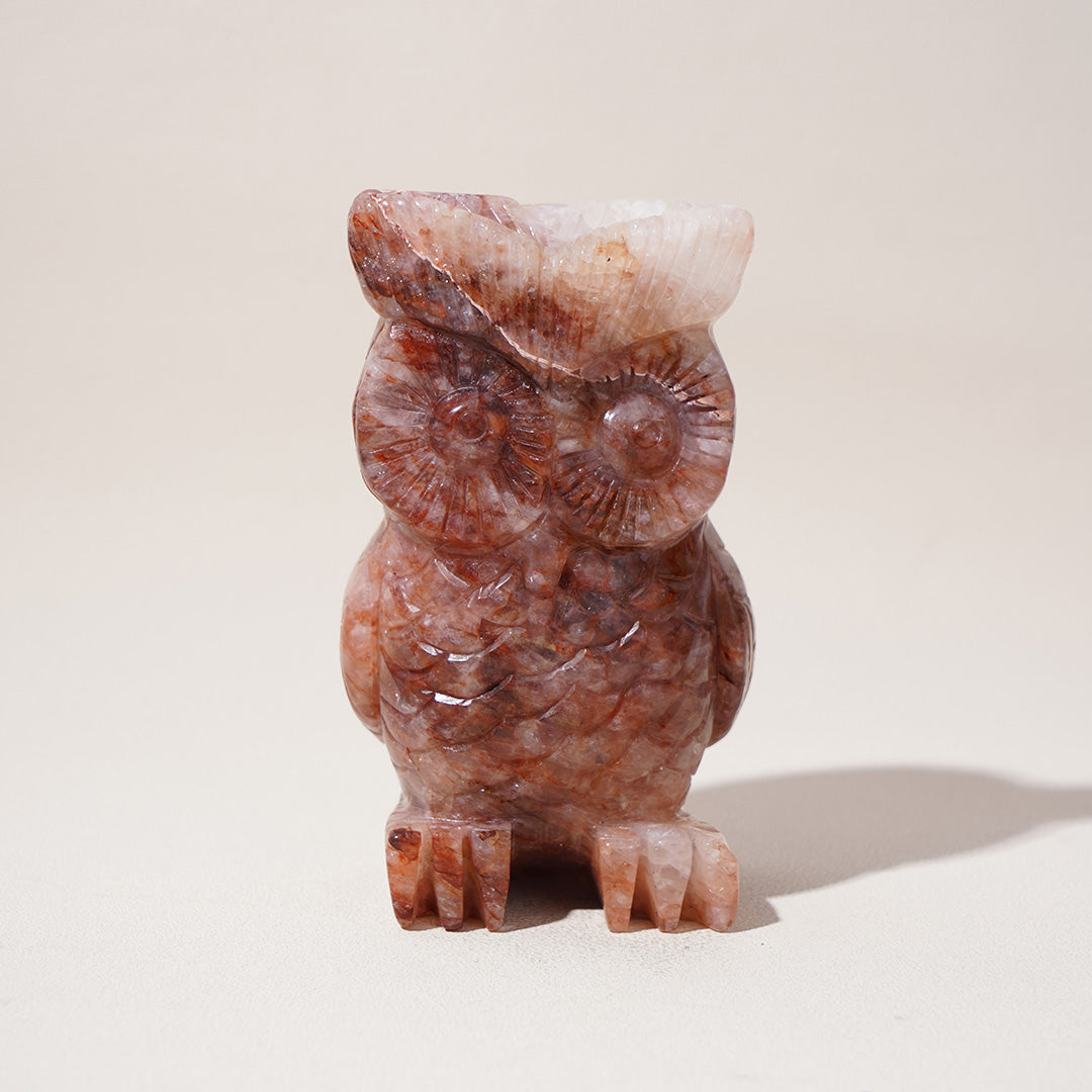 Fire Quartz Owl
