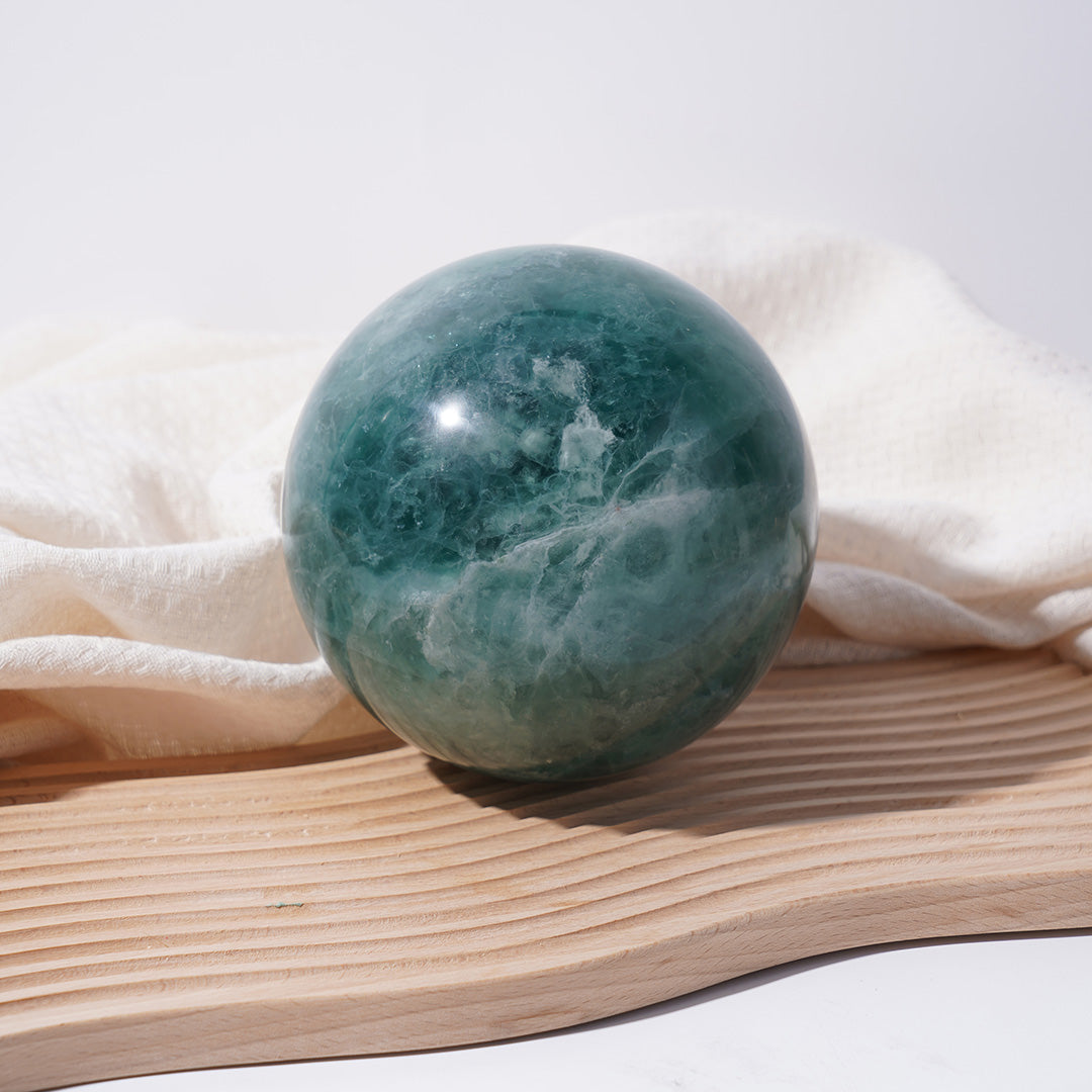 High-end Green Fluorite sphere