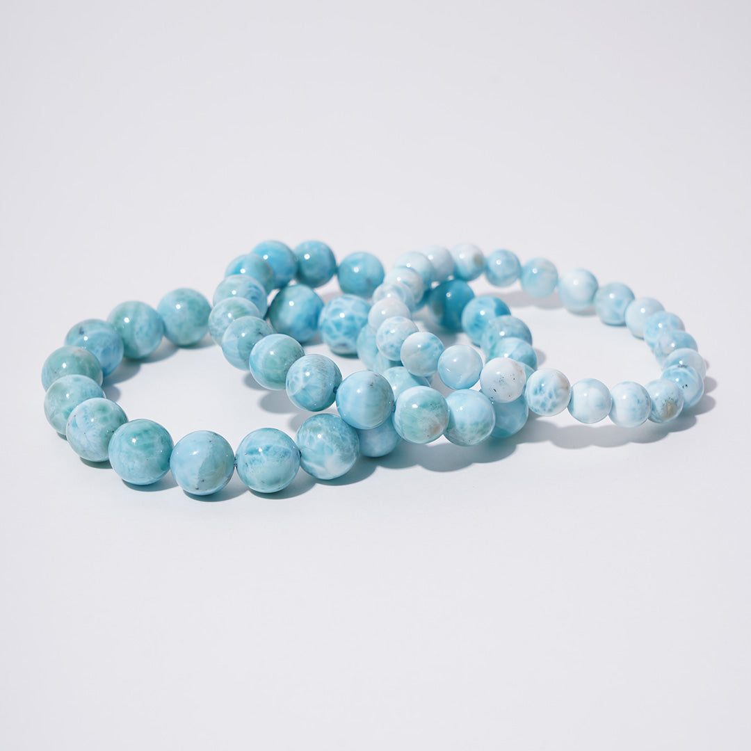 Larimar Bracelets 9mm 11mm 12mm
