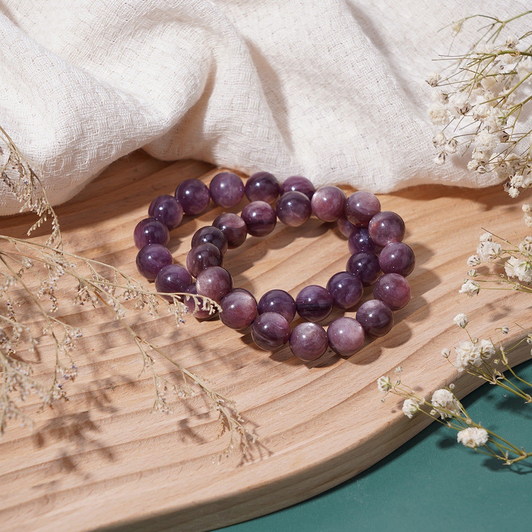 LEPIDOLITE Bracelets 9mm 12mm 14mm