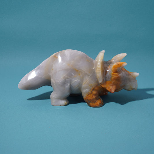 Yellow and Grey Agate Rhinoceros