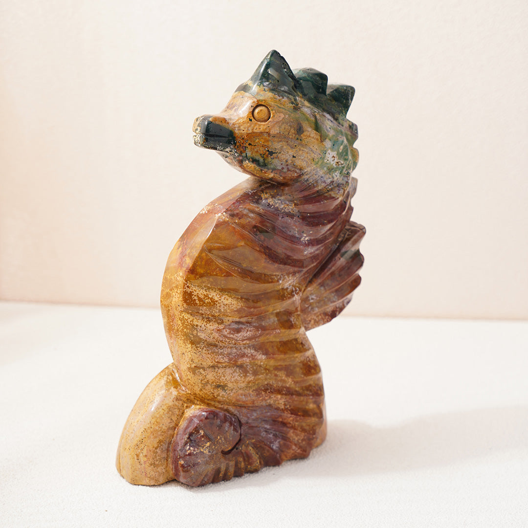Large Ocean Jasper Seahorse