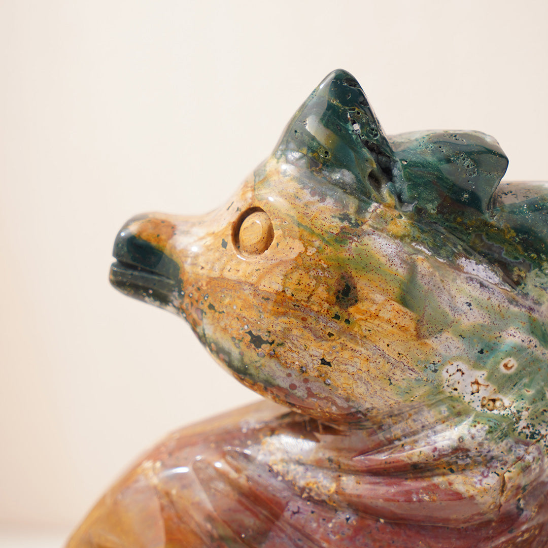 Large Ocean Jasper Seahorse