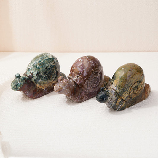 Snail Ocean Agate Carving