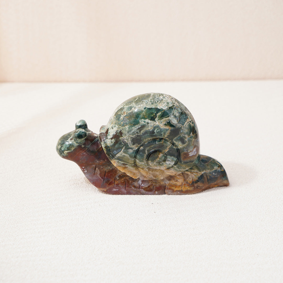 Snail Ocean Agate Carving