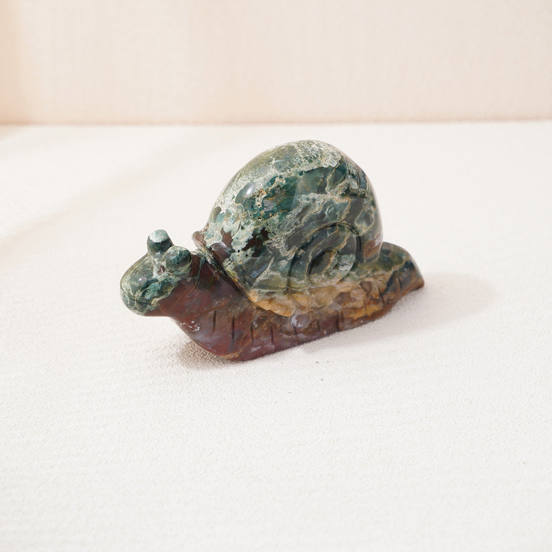 Snail Ocean Agate Carving
