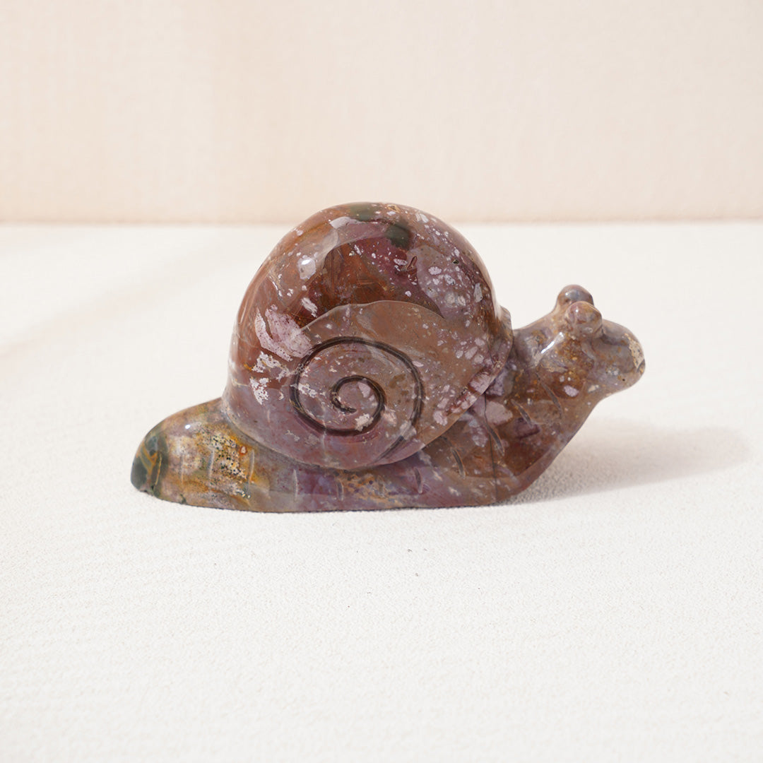 Snail Ocean Agate Carving