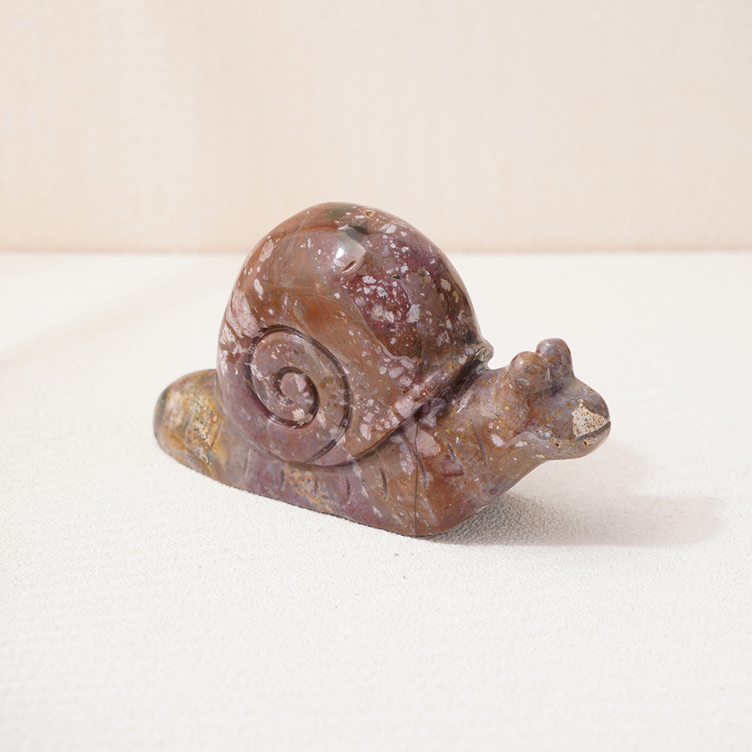 Snail Ocean Agate Carving