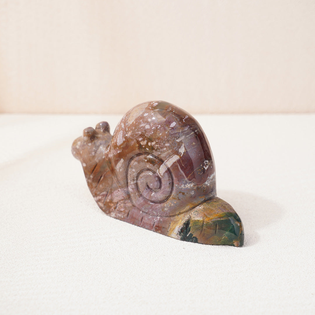 Snail Ocean Agate Carving