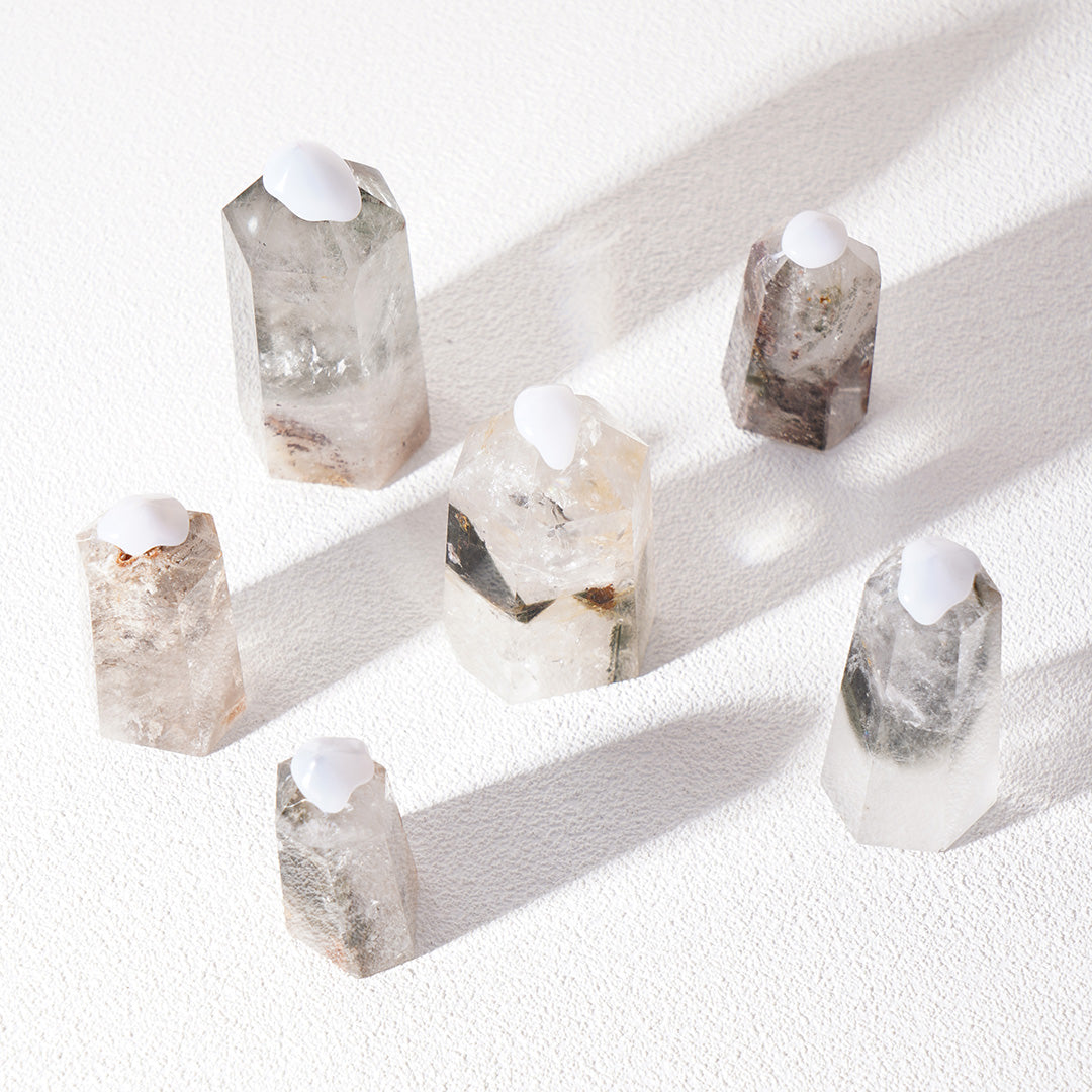 Natural Phantom Quartz Crystal Tower