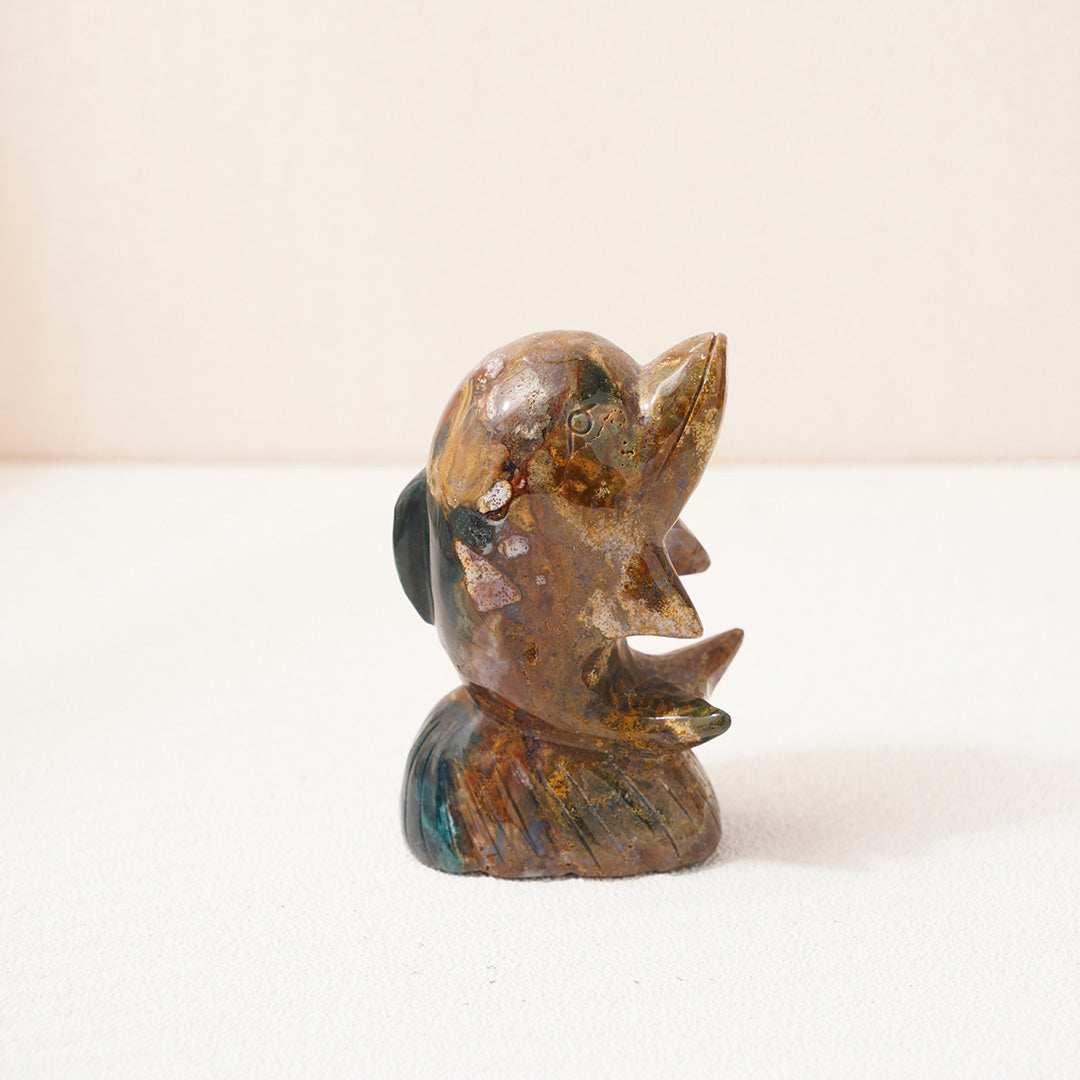 Little Dolphin Ocean Agate Figurine