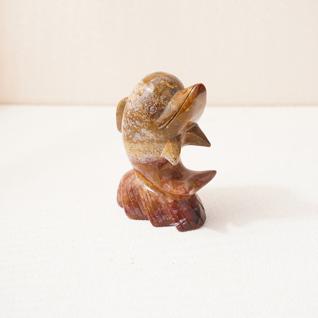 Little Dolphin Ocean Agate Figurine