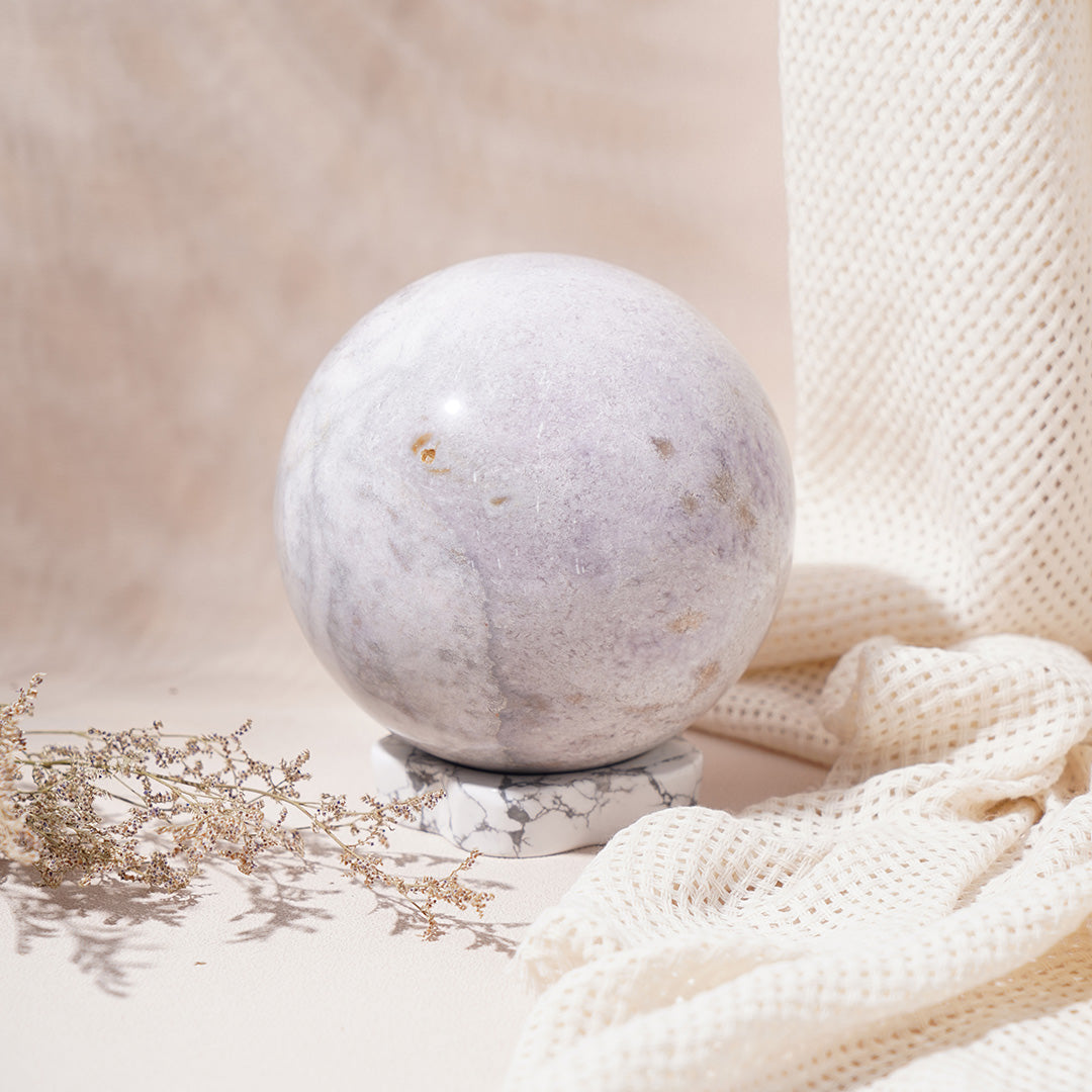 Fancy Pink Amethyst Sphere With little Druzy