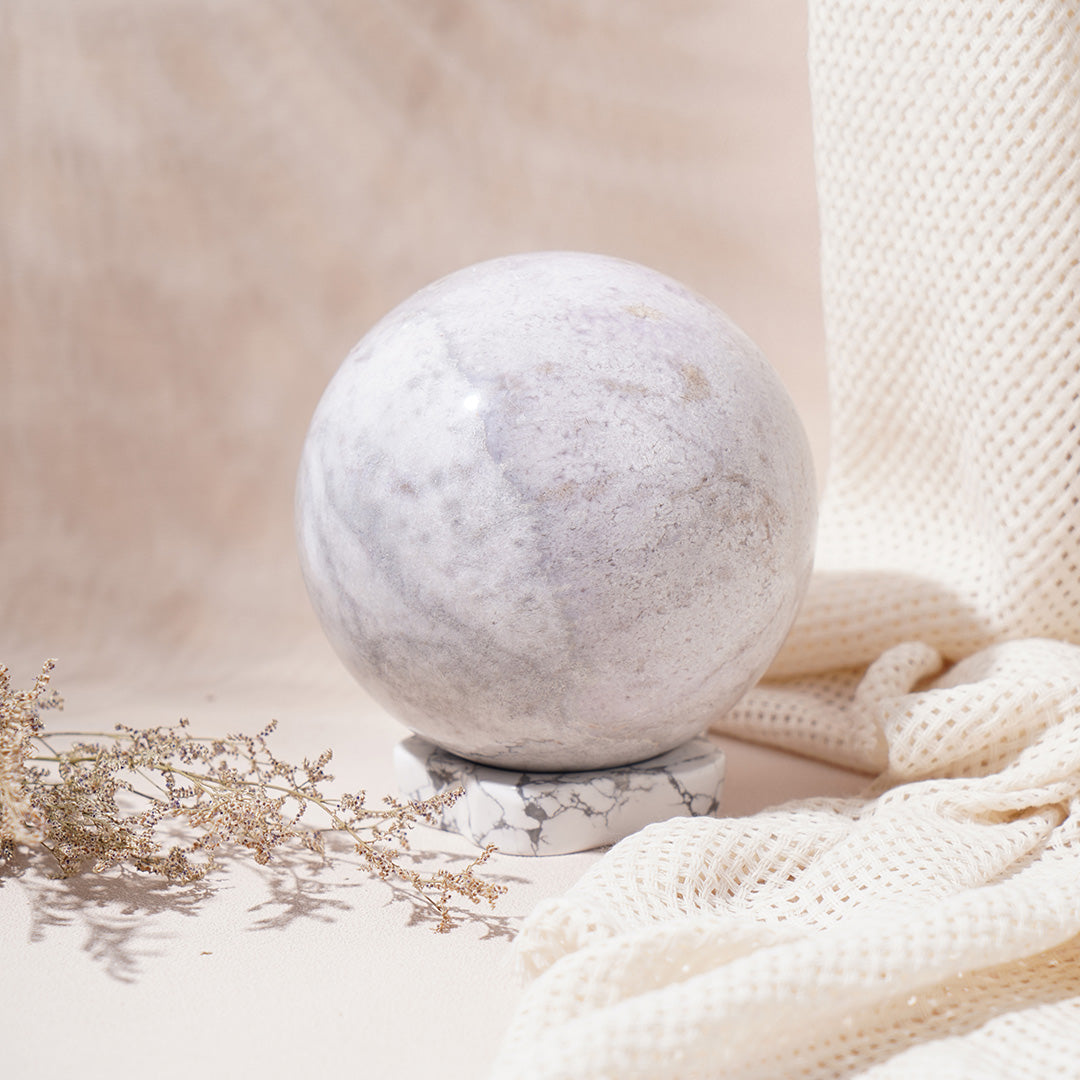 Fancy Pink Amethyst Sphere With little Druzy