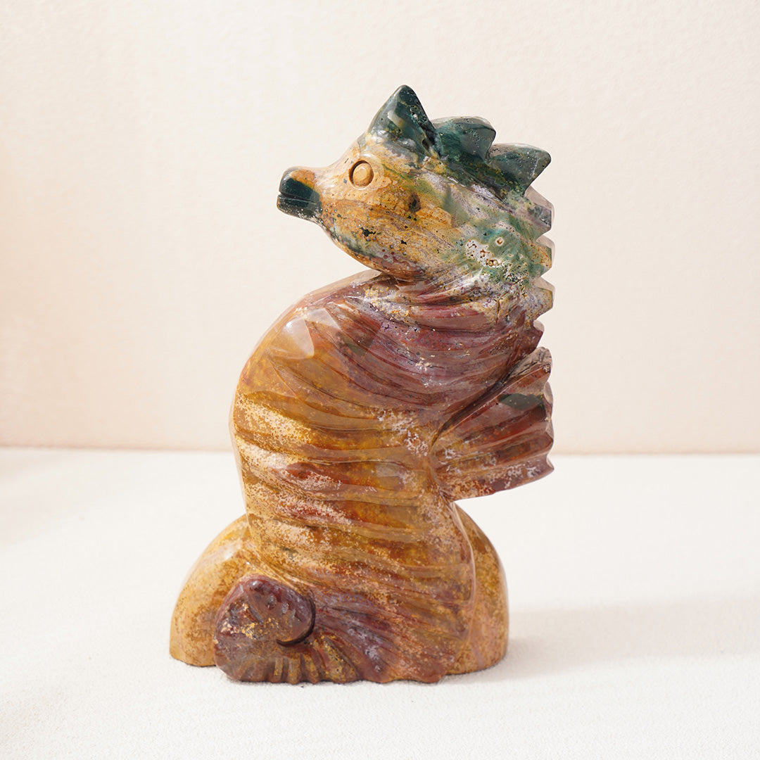 Large Ocean Jasper Seahorse